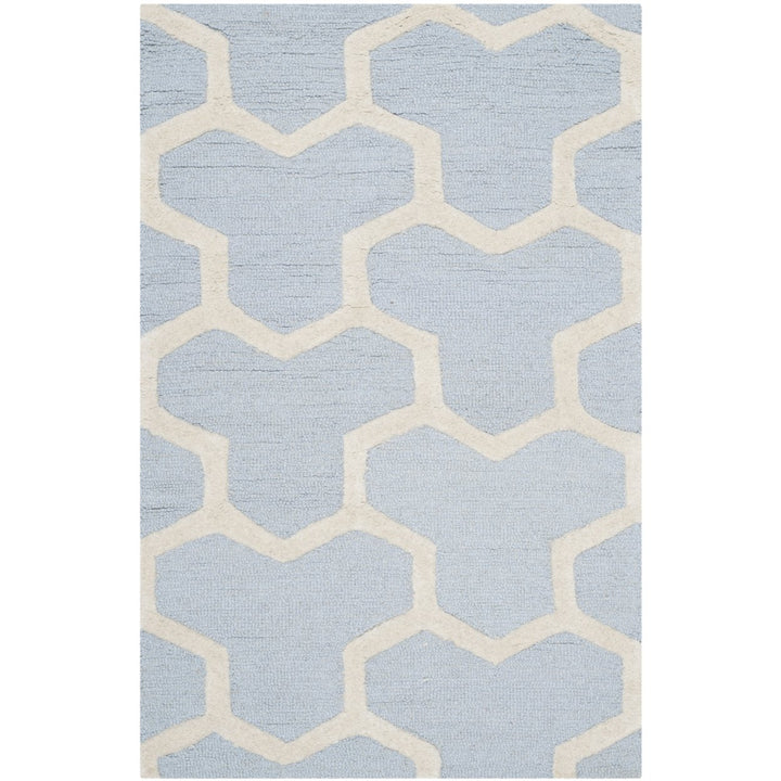 SAFAVIEH Cambridge CAM146A Light Blue / Ivory Rug Image 9