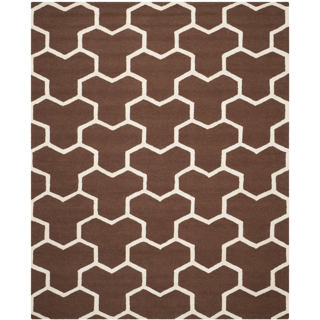 SAFAVIEH Cambridge CAM146H Dark Brown / Ivory Rug Image 1