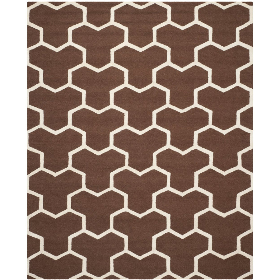 SAFAVIEH Cambridge CAM146H Dark Brown / Ivory Rug Image 1