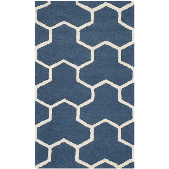 SAFAVIEH Cambridge CAM146G Navy Blue / Ivory Rug Image 7