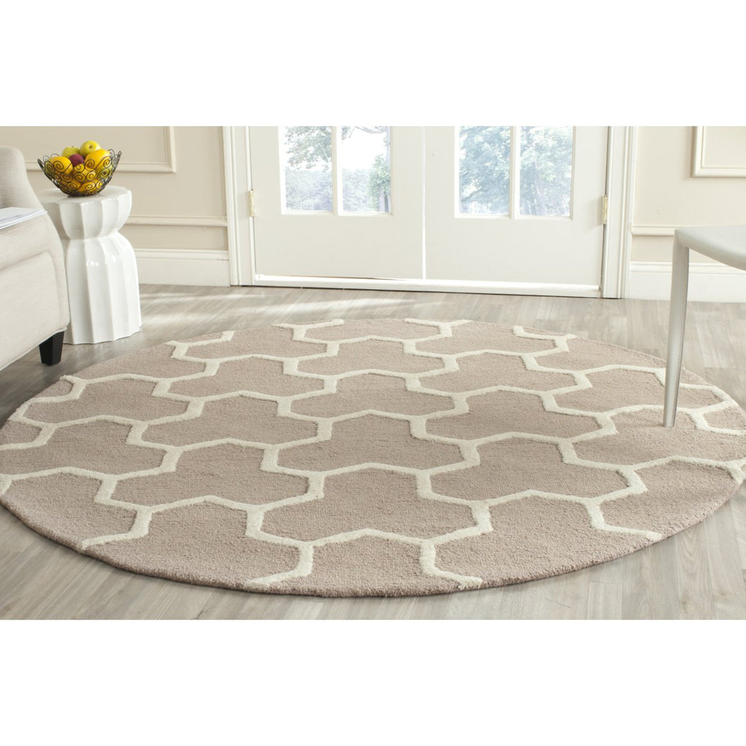 SAFAVIEH Cambridge CAM146J Handmade Beige / Ivory Rug Image 2