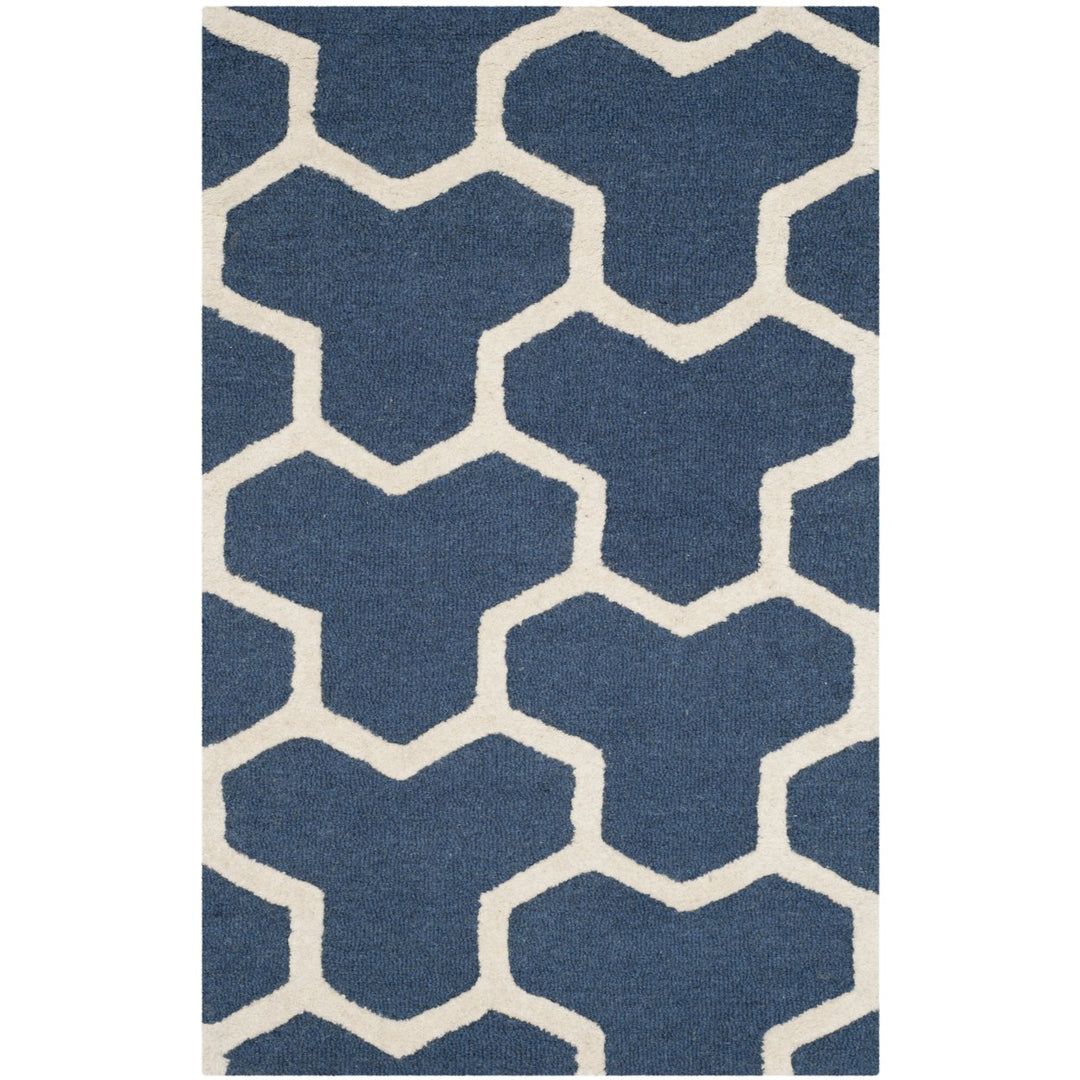 SAFAVIEH Cambridge CAM146G Navy Blue / Ivory Rug Image 8