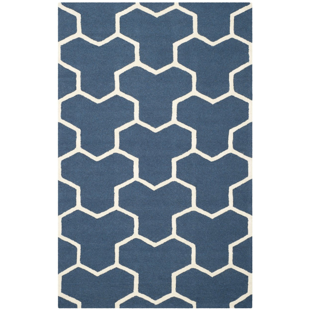 SAFAVIEH Cambridge CAM146G Navy Blue / Ivory Rug Image 9