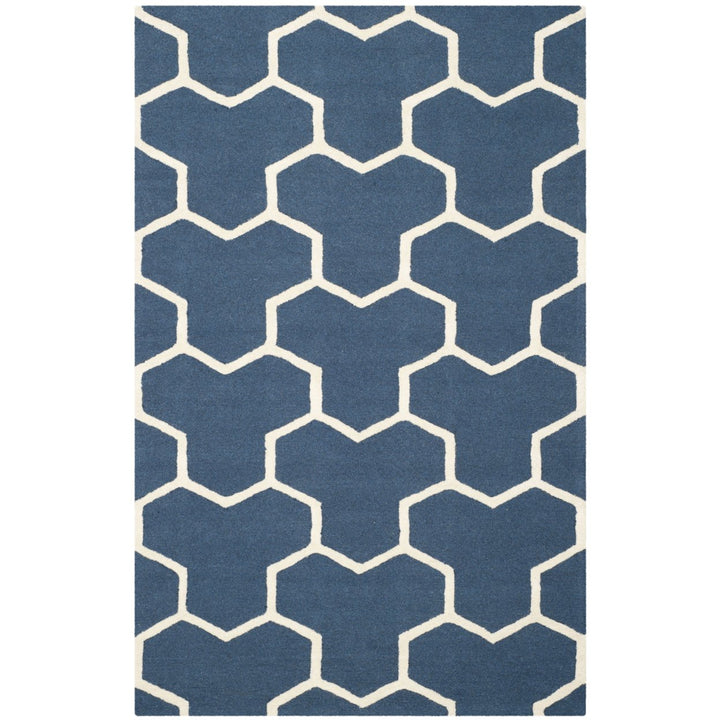 SAFAVIEH Cambridge CAM146G Navy Blue / Ivory Rug Image 9