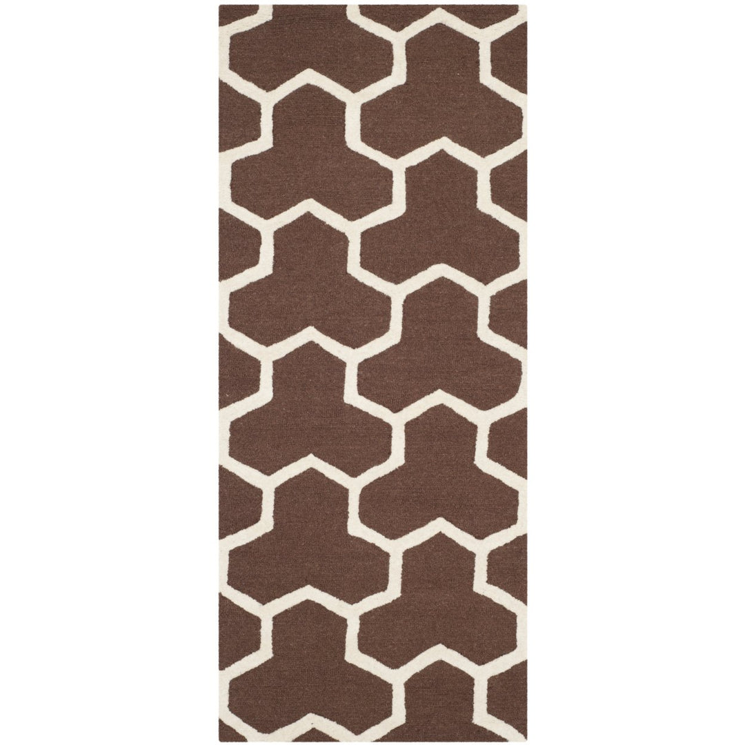 SAFAVIEH Cambridge CAM146H Dark Brown / Ivory Rug Image 5