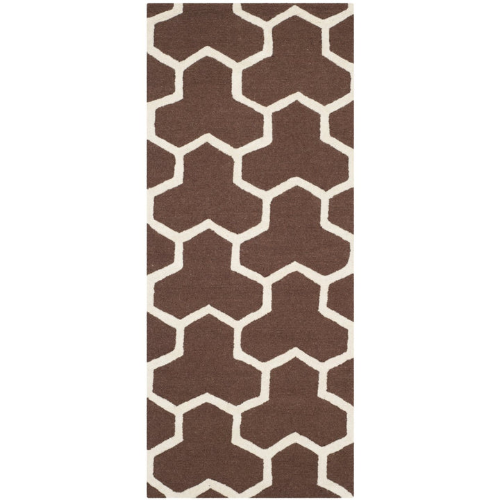 SAFAVIEH Cambridge CAM146H Dark Brown / Ivory Rug Image 5