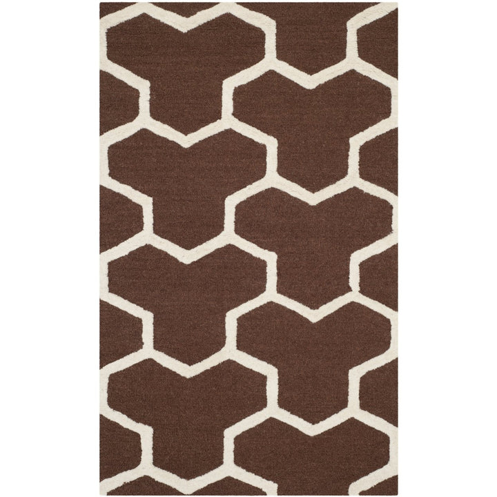 SAFAVIEH Cambridge CAM146H Dark Brown / Ivory Rug Image 8