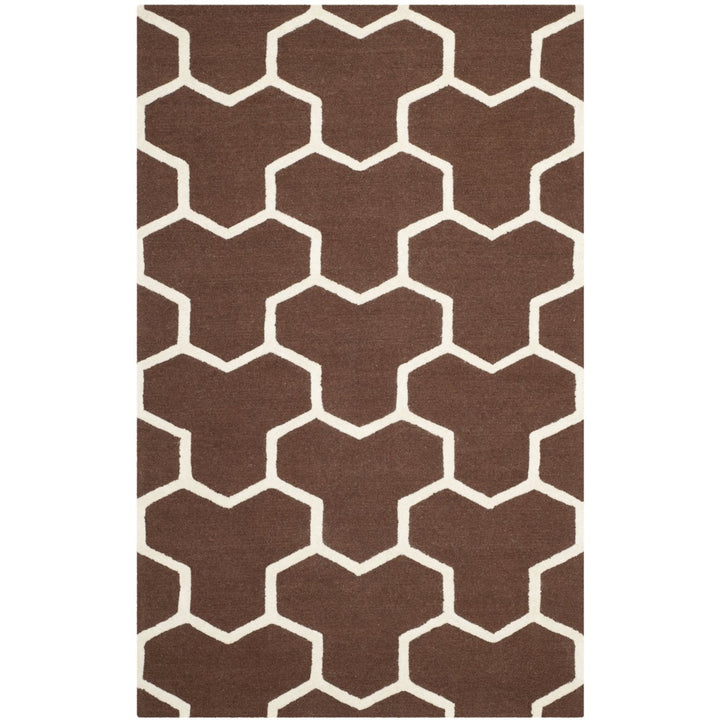 SAFAVIEH Cambridge CAM146H Dark Brown / Ivory Rug Image 9