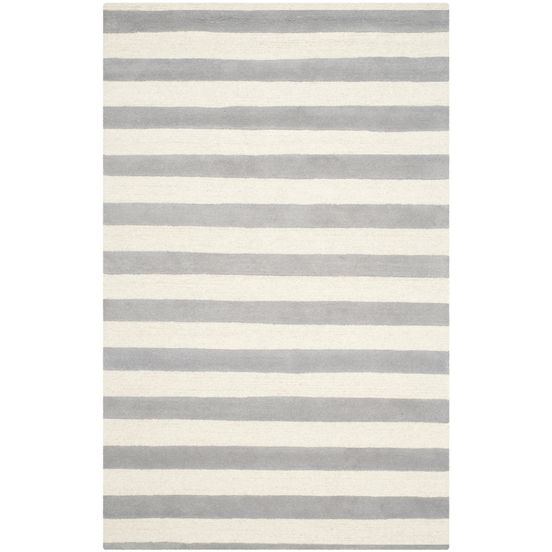 SAFAVIEH Cambridge CAM154A Handmade Grey / Ivory Rug Image 1