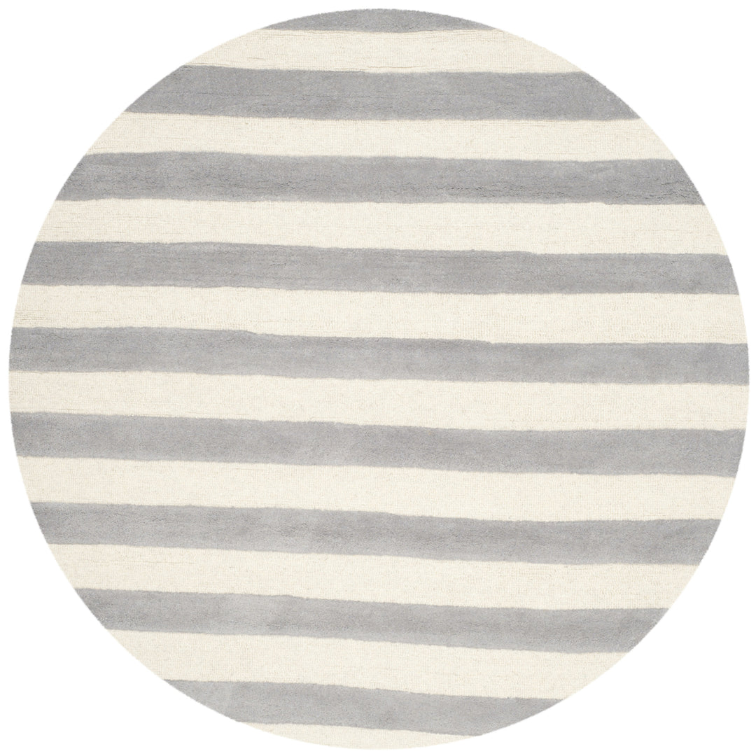 SAFAVIEH Cambridge CAM154A Handmade Grey / Ivory Rug Image 4