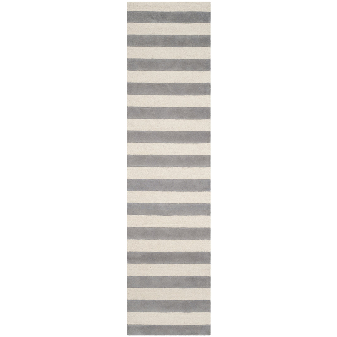 SAFAVIEH Cambridge CAM154A Handmade Grey / Ivory Rug Image 5