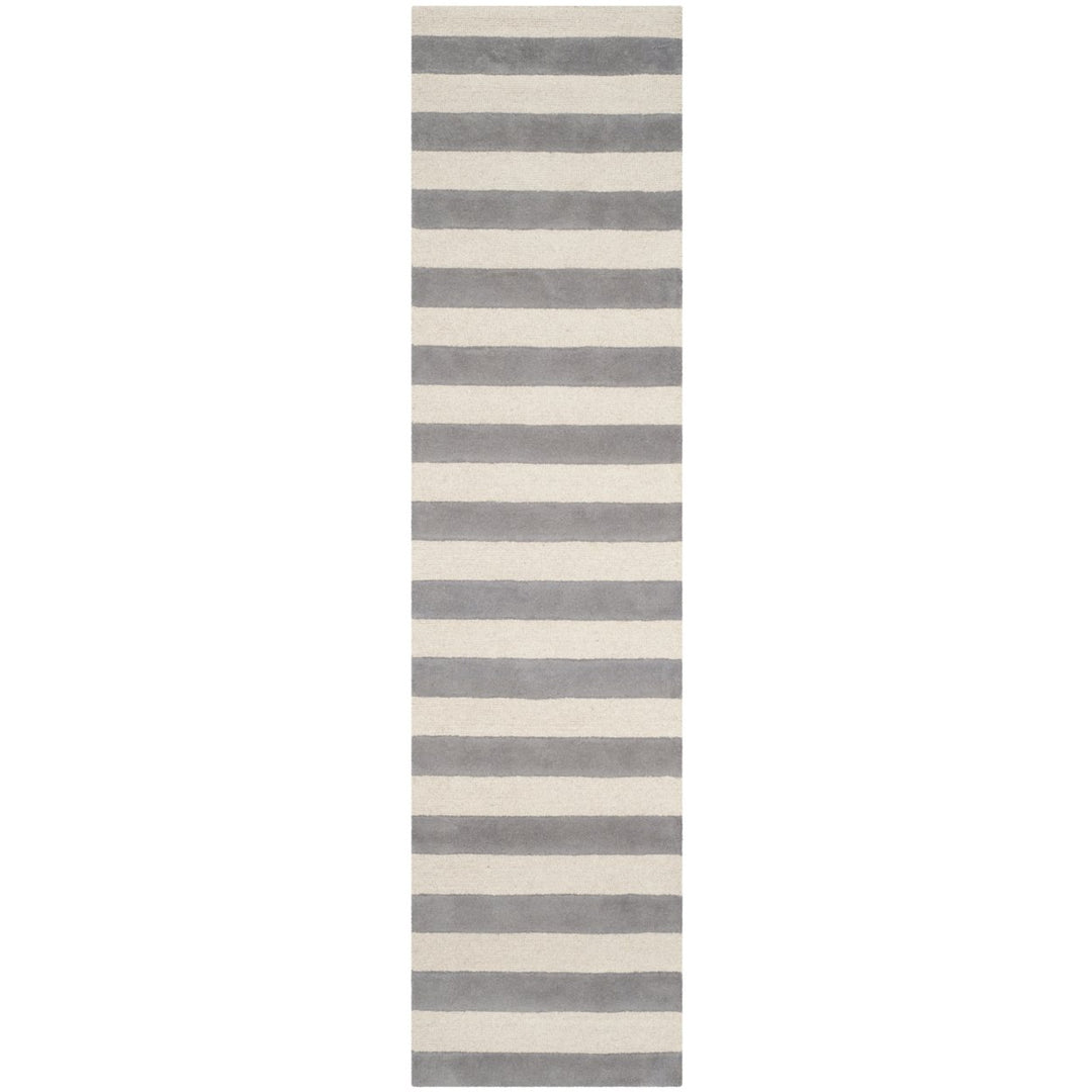 SAFAVIEH Cambridge CAM154A Handmade Grey / Ivory Rug Image 1