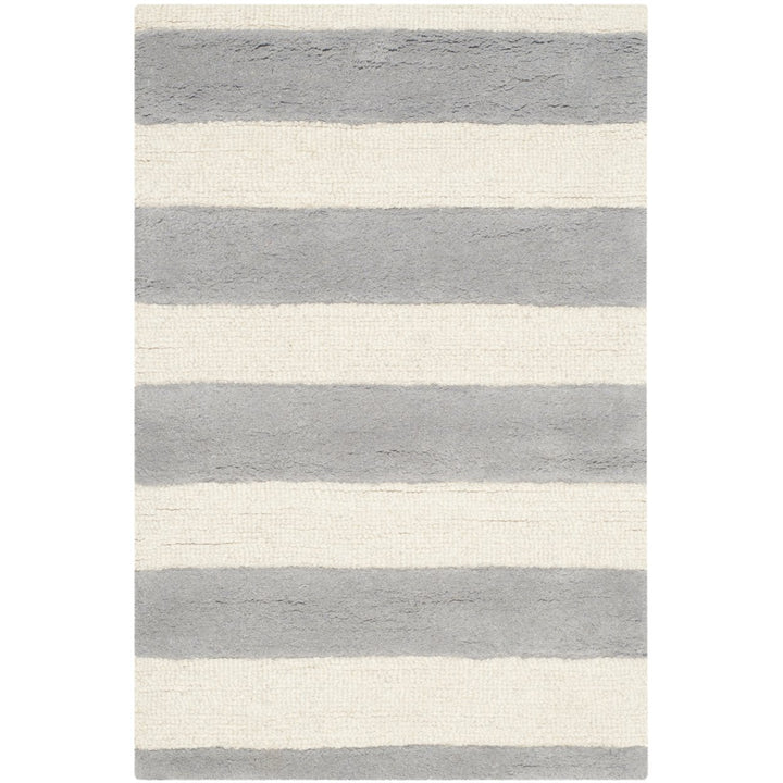 SAFAVIEH Cambridge CAM154A Handmade Grey / Ivory Rug Image 1