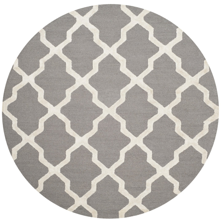 SAFAVIEH Cambridge CAM155D Handmade Grey / Ivory Rug Image 4