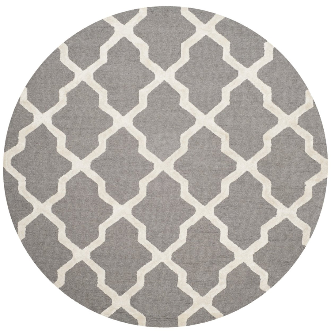 SAFAVIEH Cambridge CAM155D Handmade Grey / Ivory Rug Image 1