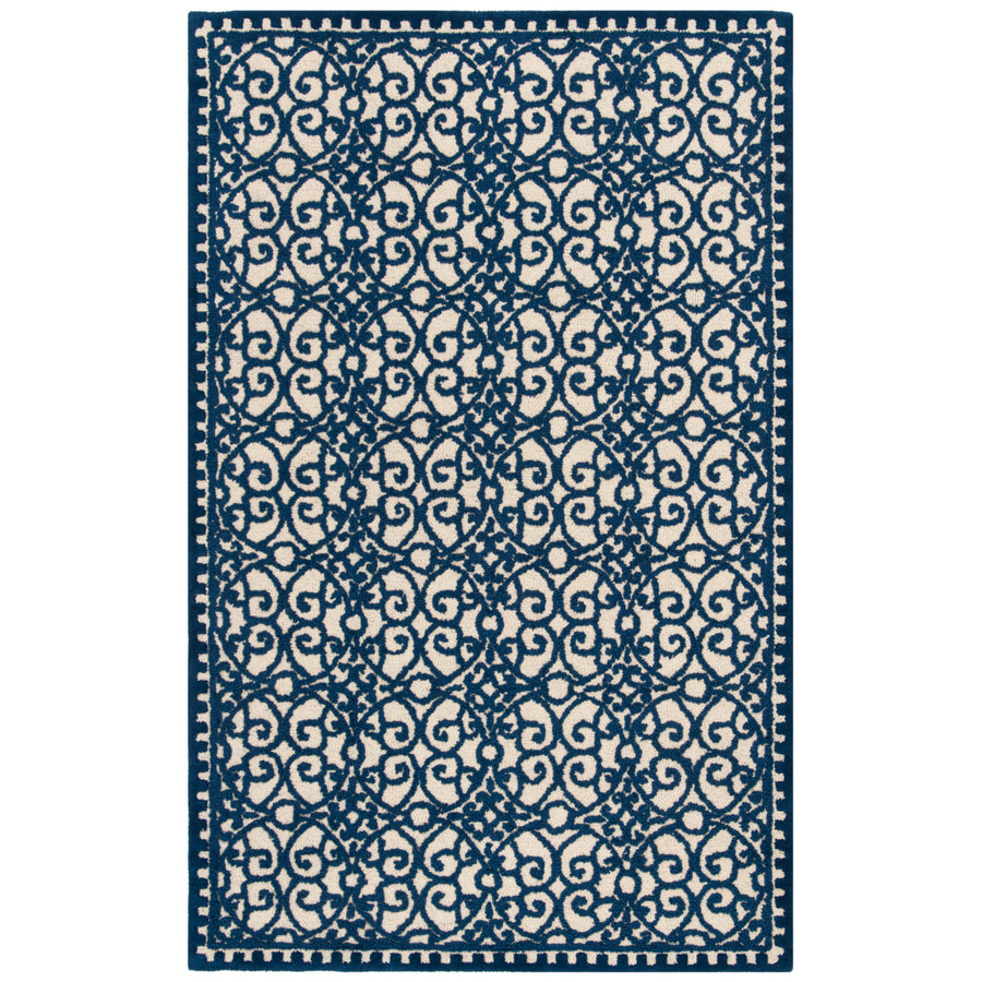 SAFAVIEH Cambridge CAM240N Handmade Navy Rug Image 1