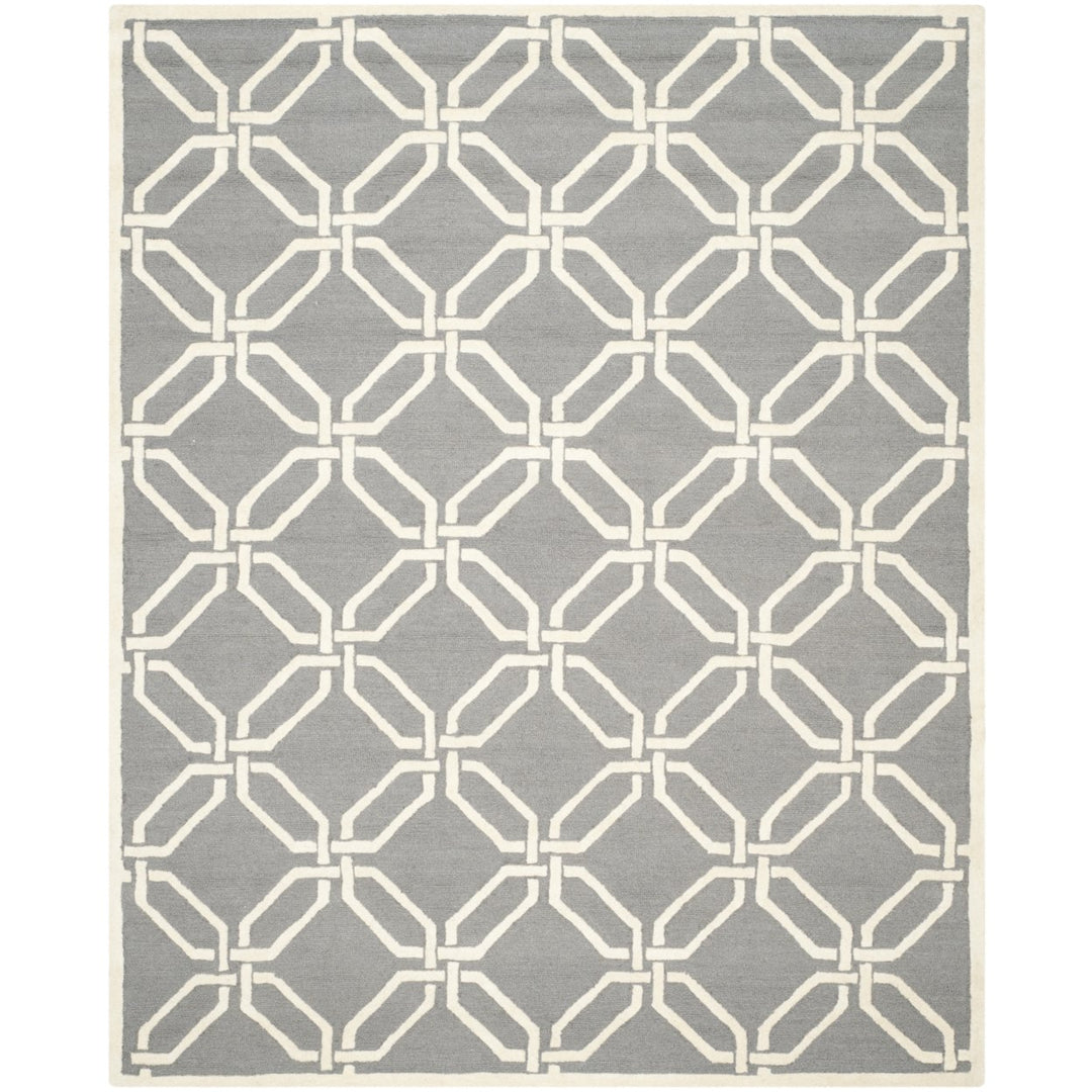 SAFAVIEH Cambridge CAM311D Dark Grey / Ivory Rug Image 1