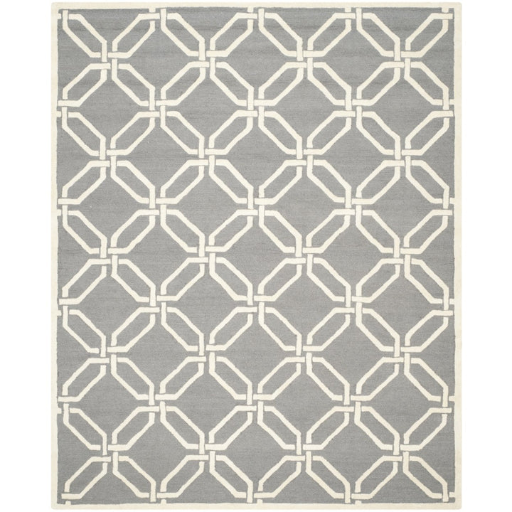 SAFAVIEH Cambridge CAM311D Dark Grey / Ivory Rug Image 1