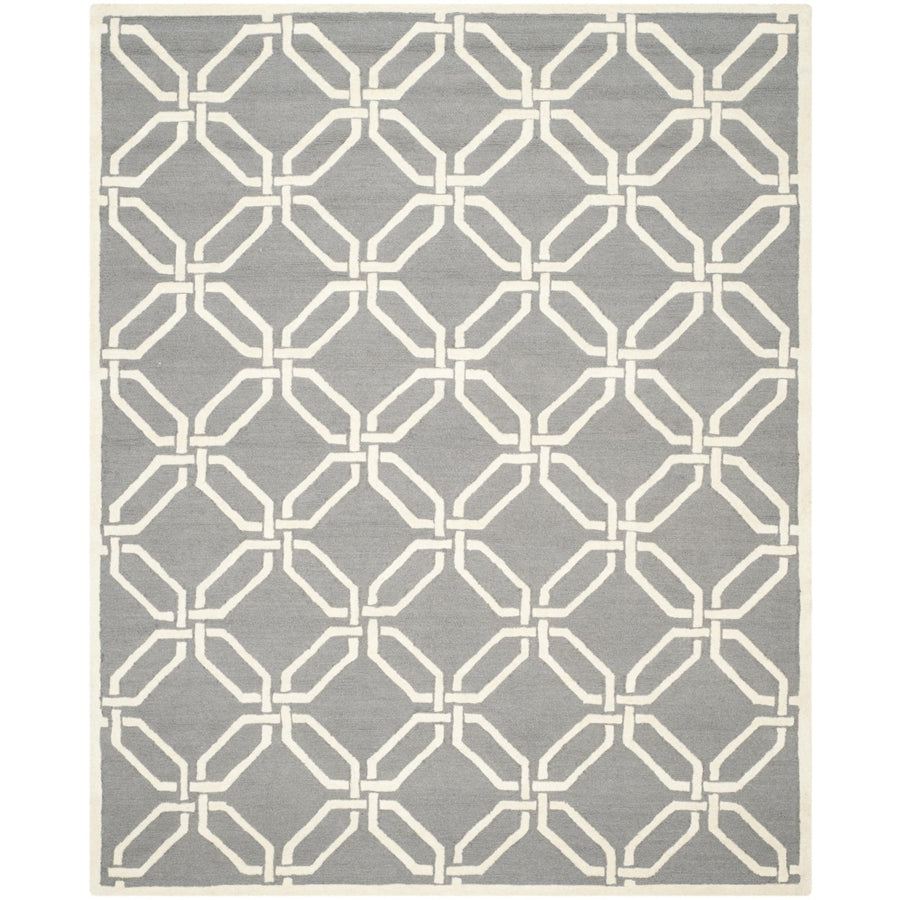 SAFAVIEH Cambridge CAM311D Dark Grey / Ivory Rug Image 1