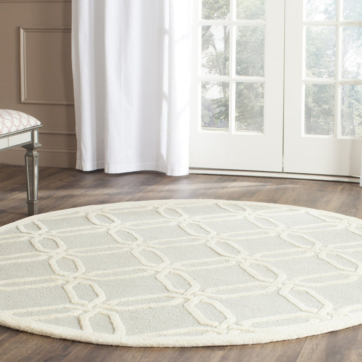 SAFAVIEH Cambridge CAM311L Light Grey / Ivory Rug Image 2