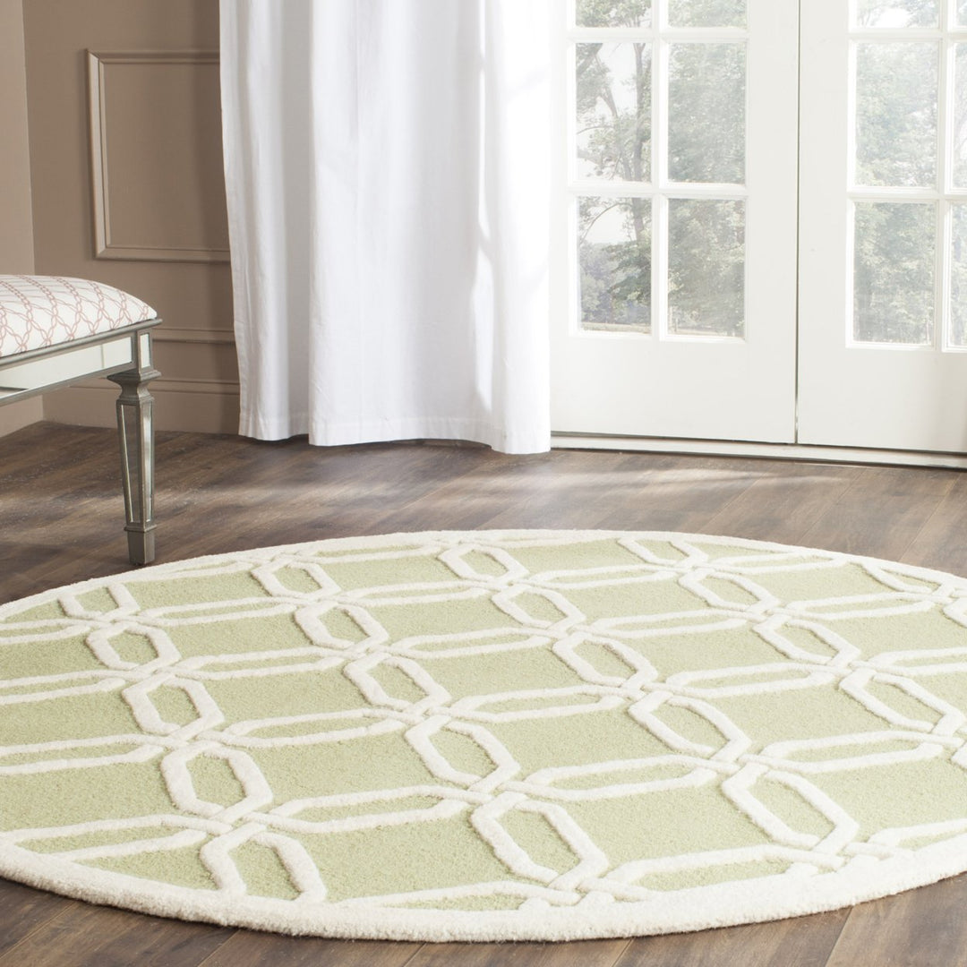 SAFAVIEH Cambridge CAM311N Handmade Lime / Ivory Rug Image 2