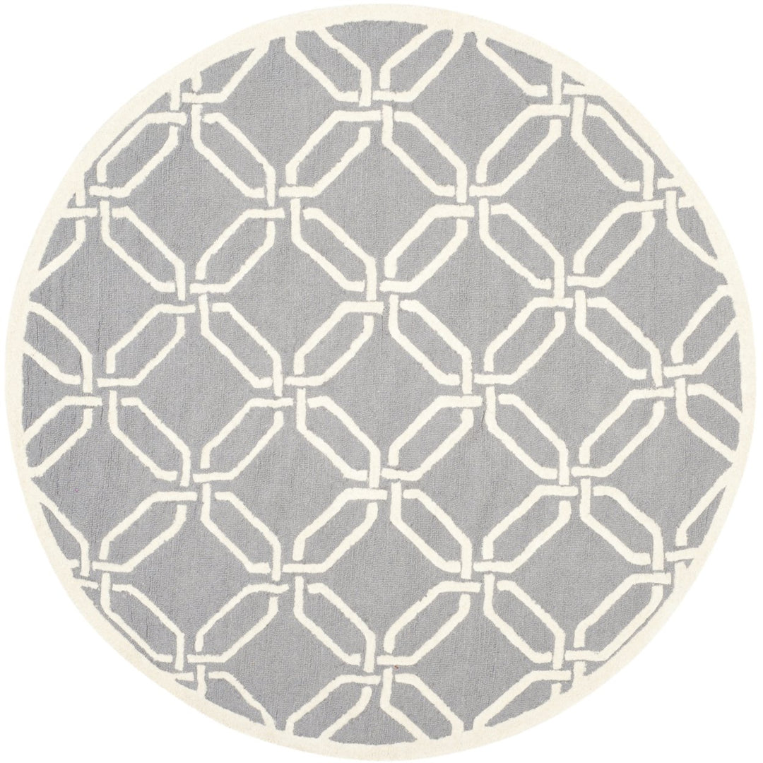 SAFAVIEH Cambridge CAM311D Dark Grey / Ivory Rug Image 4