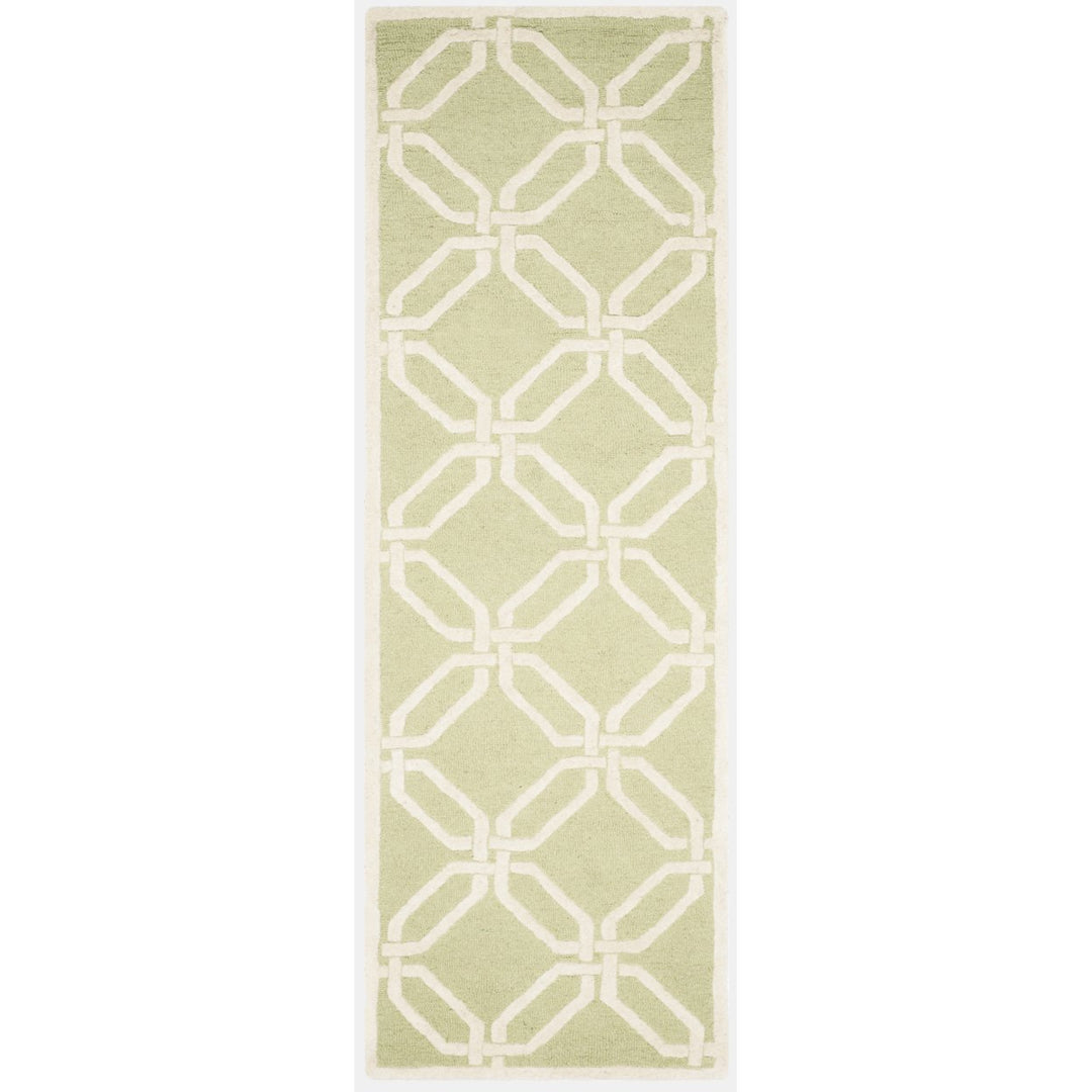 SAFAVIEH Cambridge CAM311N Handmade Lime / Ivory Rug Image 5