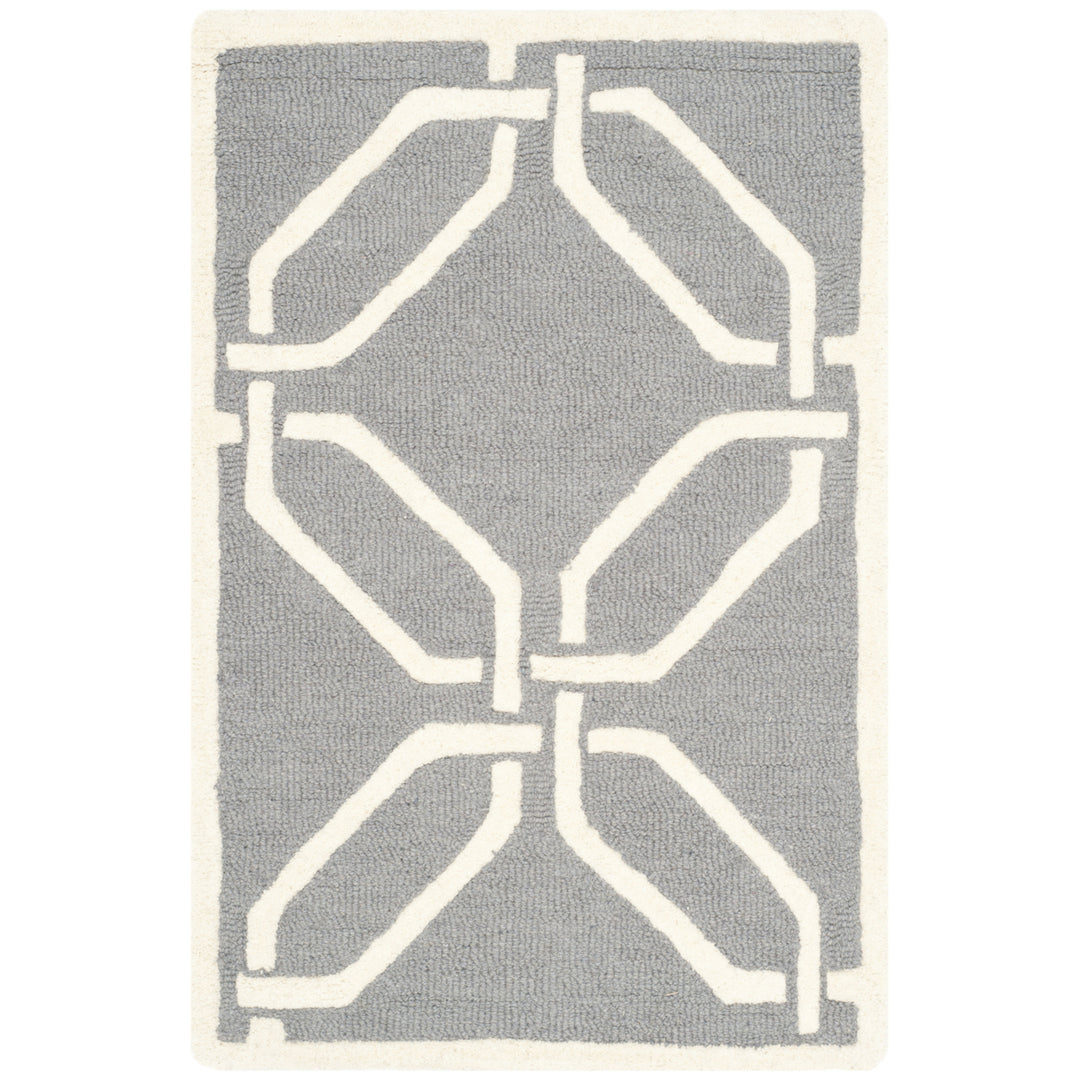 SAFAVIEH Cambridge CAM311D Dark Grey / Ivory Rug Image 8