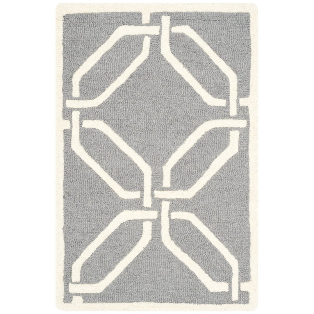 SAFAVIEH Cambridge CAM311D Dark Grey / Ivory Rug Image 1