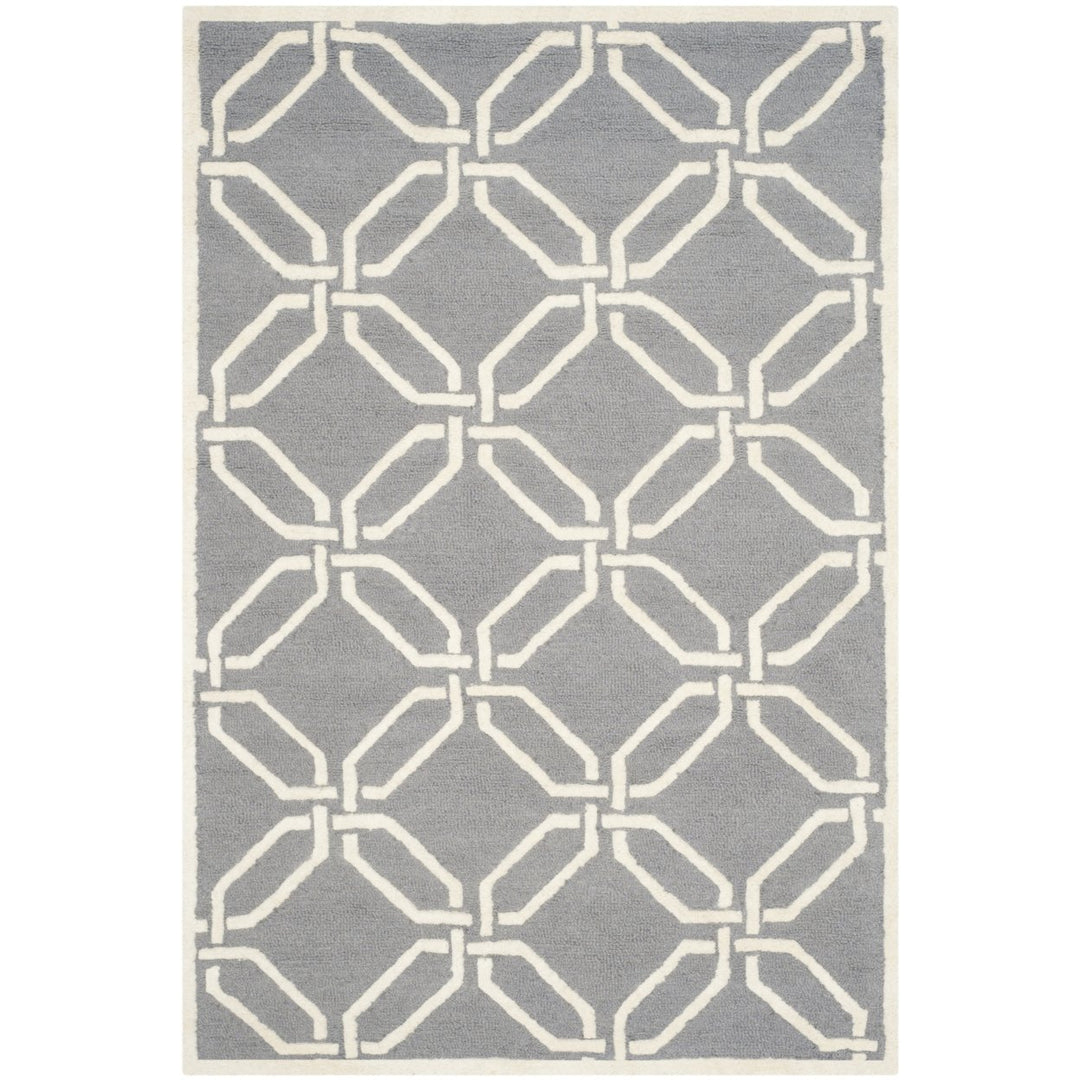 SAFAVIEH Cambridge CAM311D Dark Grey / Ivory Rug Image 9