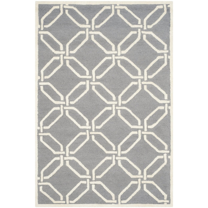 SAFAVIEH Cambridge CAM311D Dark Grey / Ivory Rug Image 9