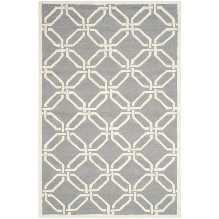 SAFAVIEH Cambridge CAM311D Dark Grey / Ivory Rug Image 10