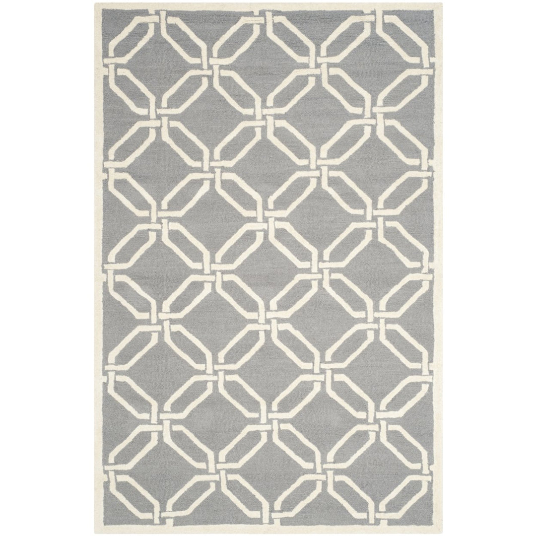 SAFAVIEH Cambridge CAM311D Dark Grey / Ivory Rug Image 1