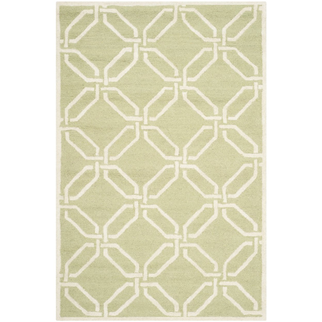 SAFAVIEH Cambridge CAM311N Handmade Lime / Ivory Rug Image 9