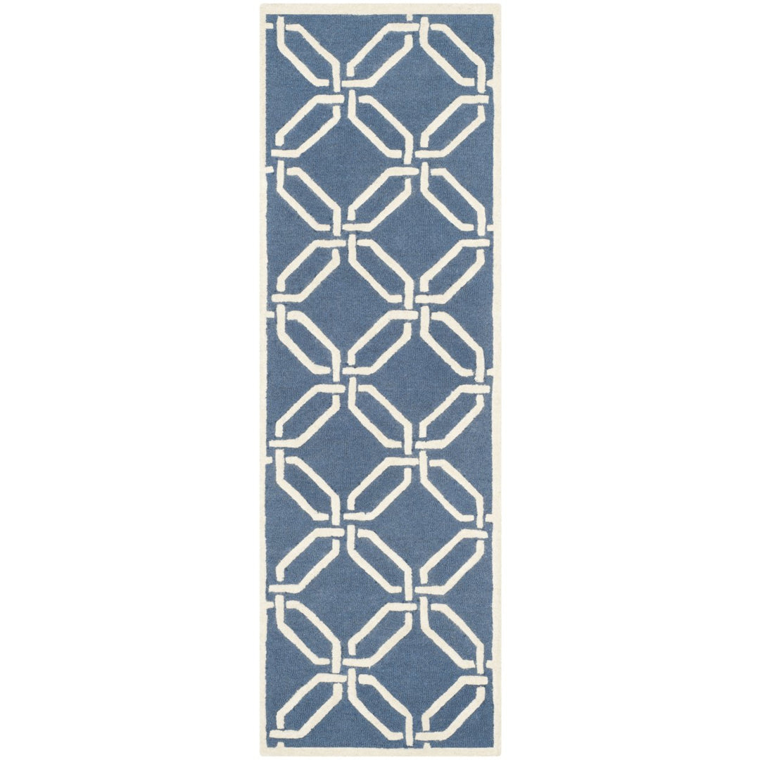 SAFAVIEH Cambridge CAM311M Handmade Navy / Ivory Rug Image 1