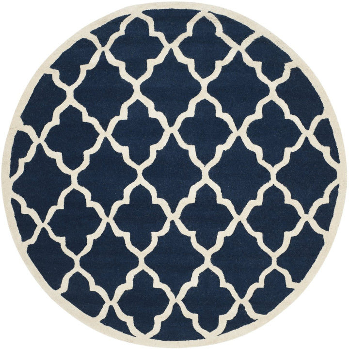 SAFAVIEH Cambridge CAM312M Handmade Navy / Ivory Rug Image 1