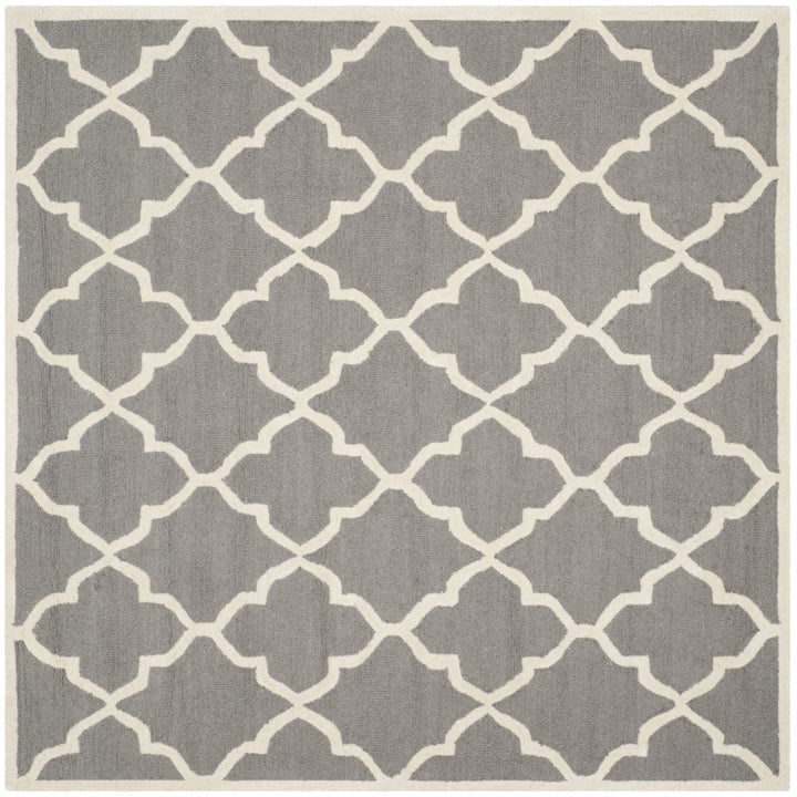 SAFAVIEH Cambridge CAM312D Dark Grey / Ivory Rug Image 6