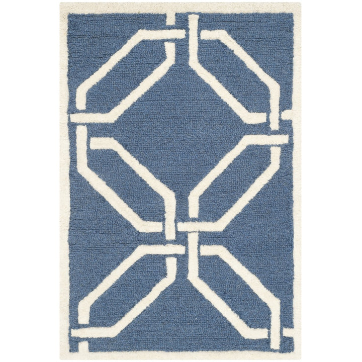 SAFAVIEH Cambridge CAM311M Handmade Navy / Ivory Rug Image 8