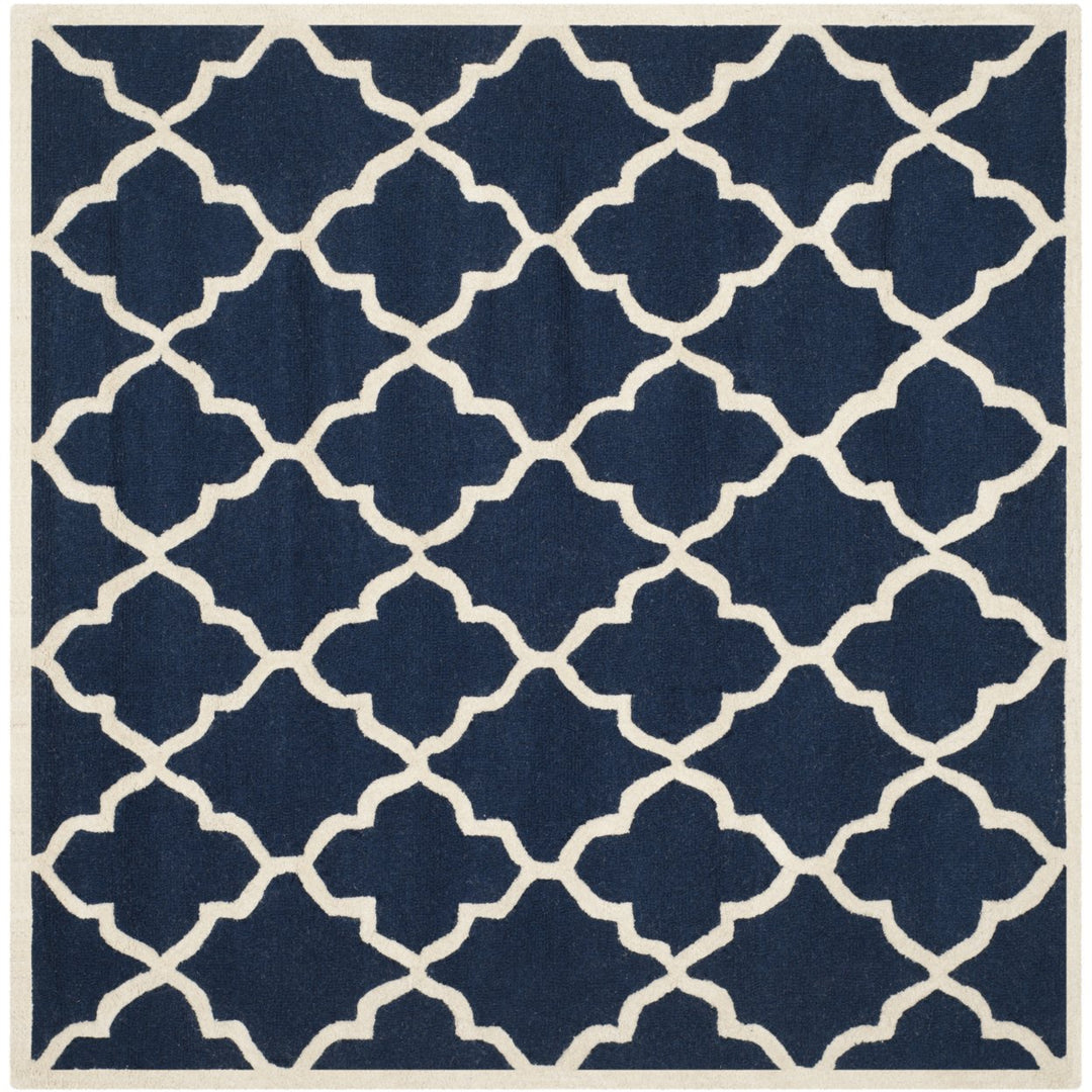 SAFAVIEH Cambridge CAM312M Handmade Navy / Ivory Rug Image 6