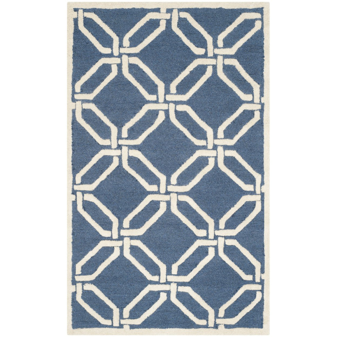 SAFAVIEH Cambridge CAM311M Handmade Navy / Ivory Rug Image 1