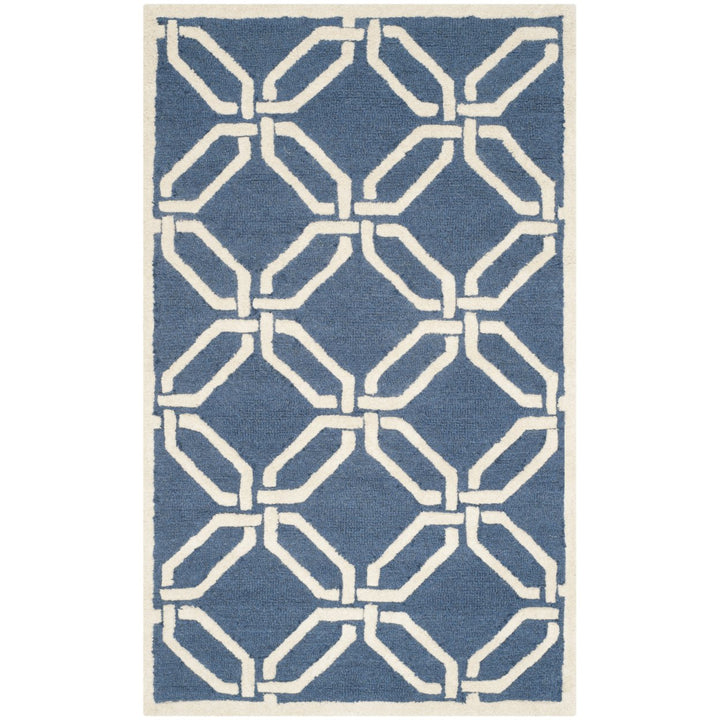 SAFAVIEH Cambridge CAM311M Handmade Navy / Ivory Rug Image 1