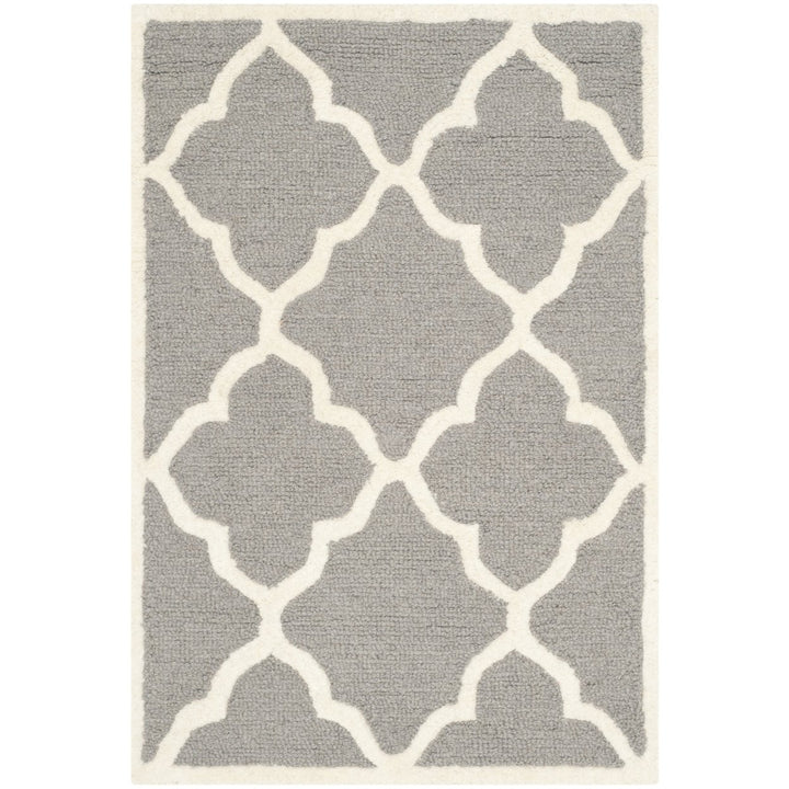 SAFAVIEH Cambridge CAM312D Dark Grey / Ivory Rug Image 1