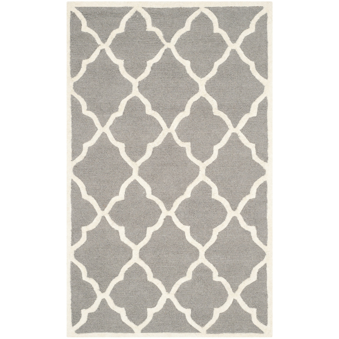 SAFAVIEH Cambridge CAM312D Dark Grey / Ivory Rug Image 9