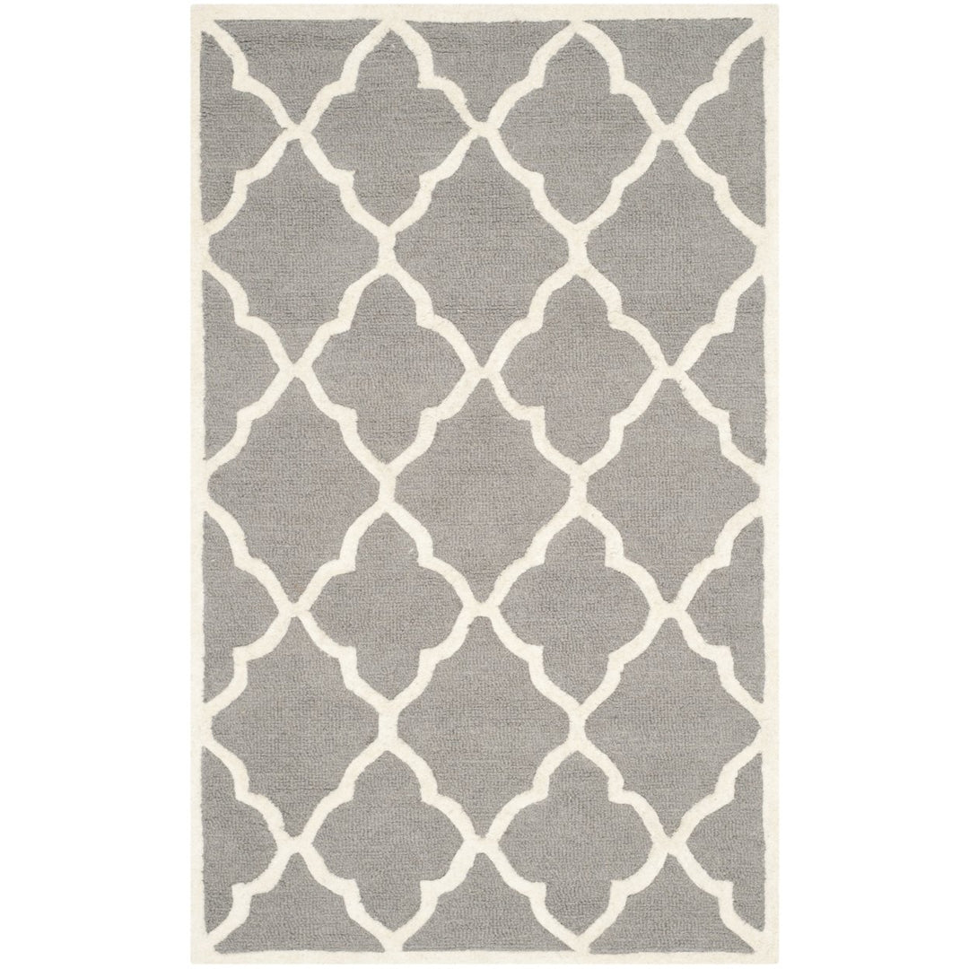 SAFAVIEH Cambridge CAM312D Dark Grey / Ivory Rug Image 1