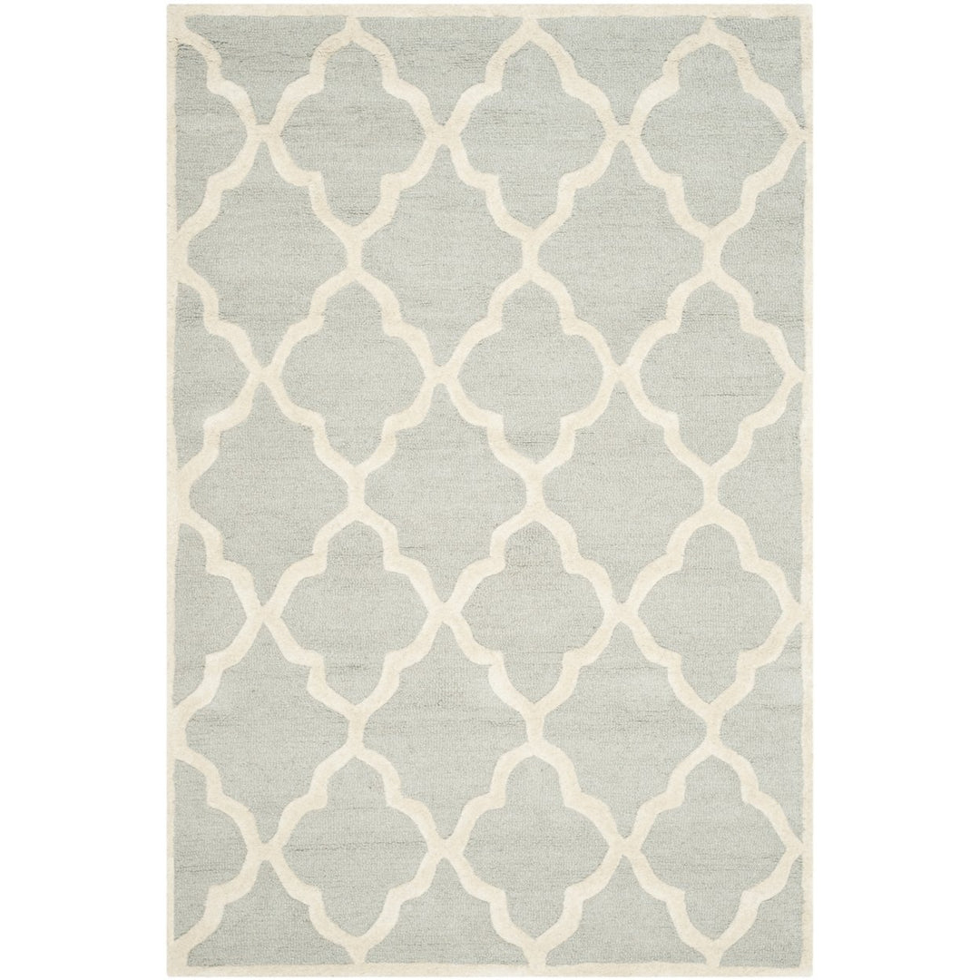 SAFAVIEH Cambridge CAM312L Light Grey / Ivory Rug Image 9