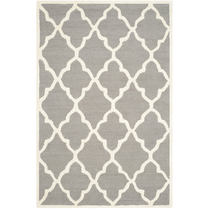 SAFAVIEH Cambridge CAM312D Dark Grey / Ivory Rug Image 1