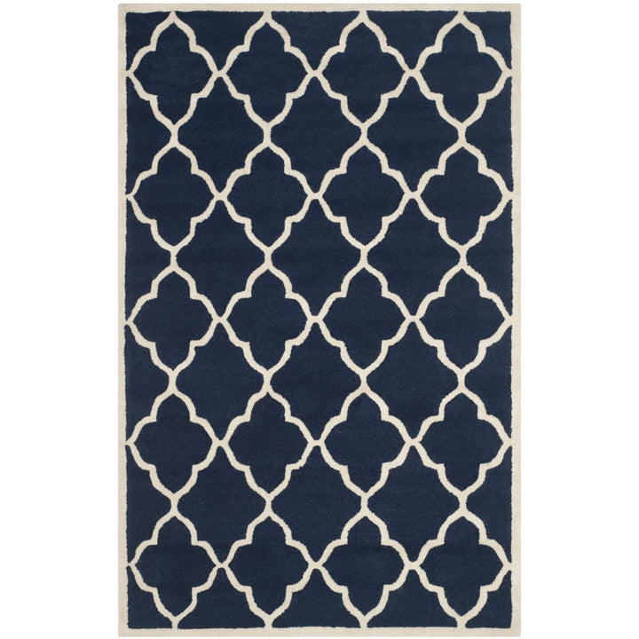 SAFAVIEH Cambridge CAM312M Handmade Navy / Ivory Rug Image 9