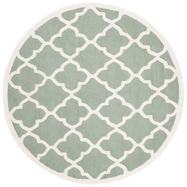 SAFAVIEH Cambridge CAM312T Handmade Teal / Ivory Rug Image 1