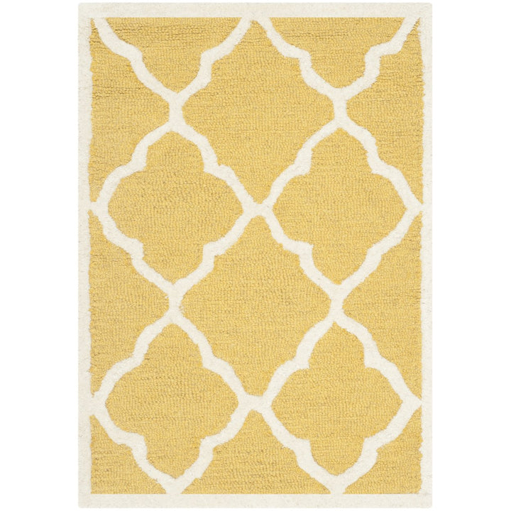 SAFAVIEH Cambridge CAM312Q Handmade Gold / Ivory Rug Image 8