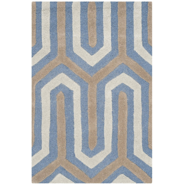 SAFAVIEH Cambridge CAM351M Handmade Navy / Grey Rug Image 8